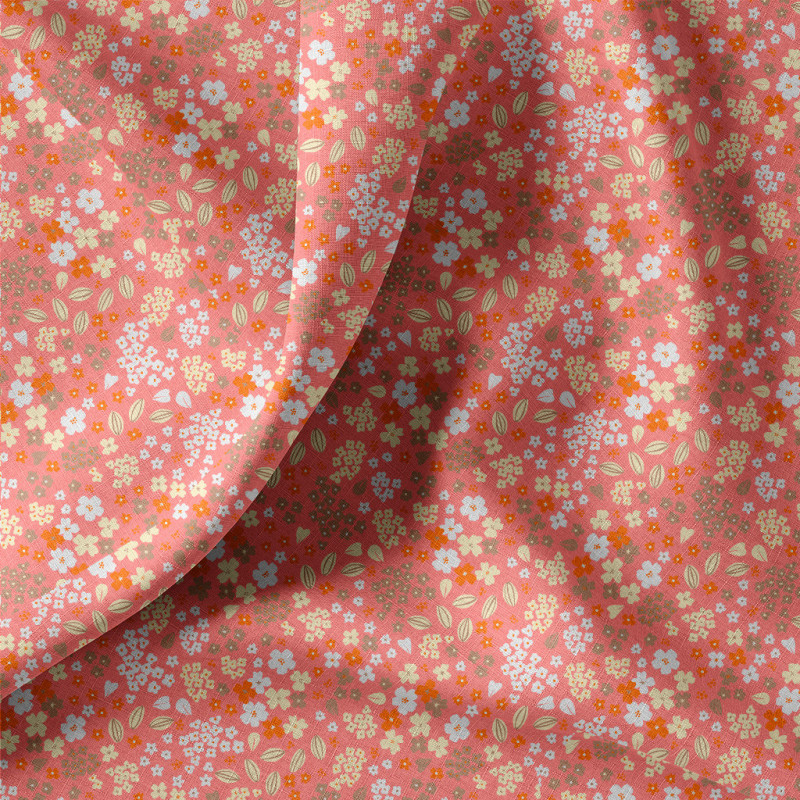 Bedruckte Baumwolle DOABY Sorbet / Rot